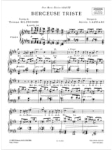 Berceuse Triste - Sylvio Lazzari - Partition - Mélodies